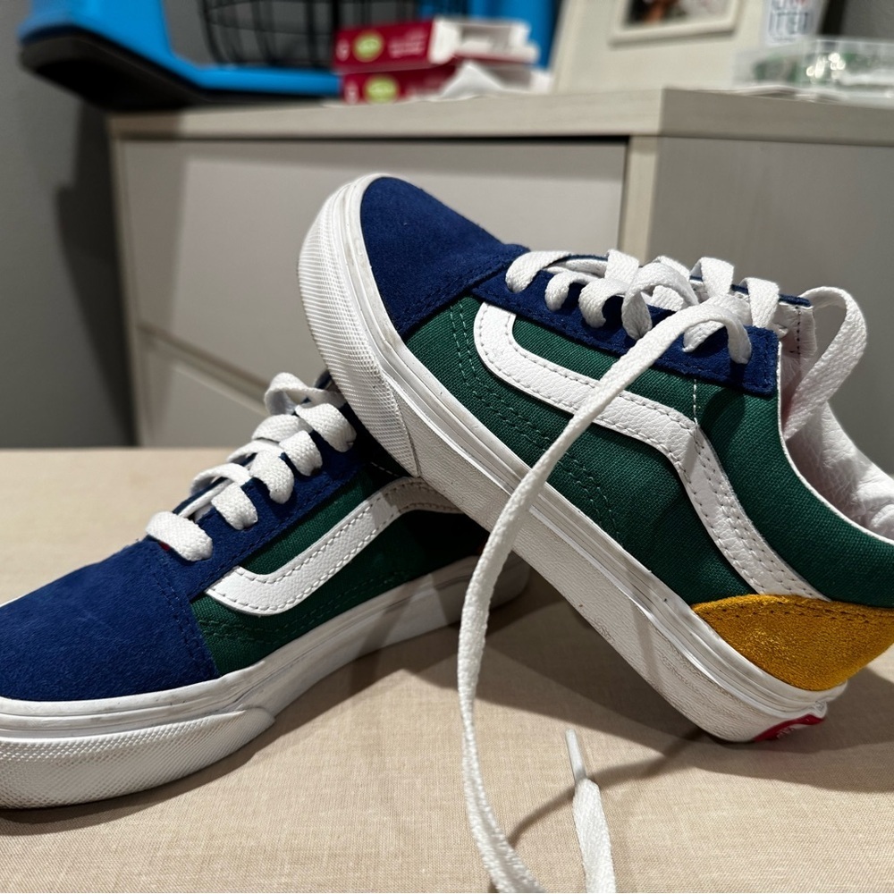 Vans Kids Blue and Green Sneakers